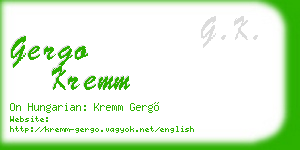 gergo kremm business card